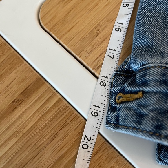 Wild Fable Super Oversized Denim Trucker Jacket Sz XS Distressed + Embroidered - Picture 9 of 9